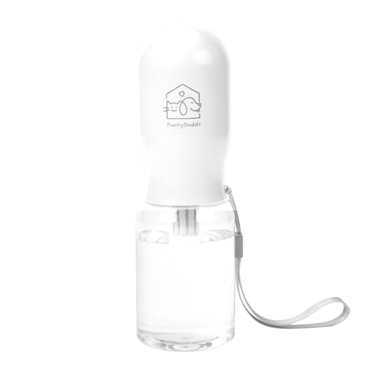 Furry Budds 12oz Dog Water Bottle - White