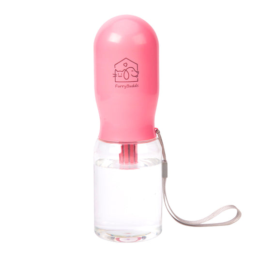 Furry Budds 12oz Dog Water Bottle - Pink